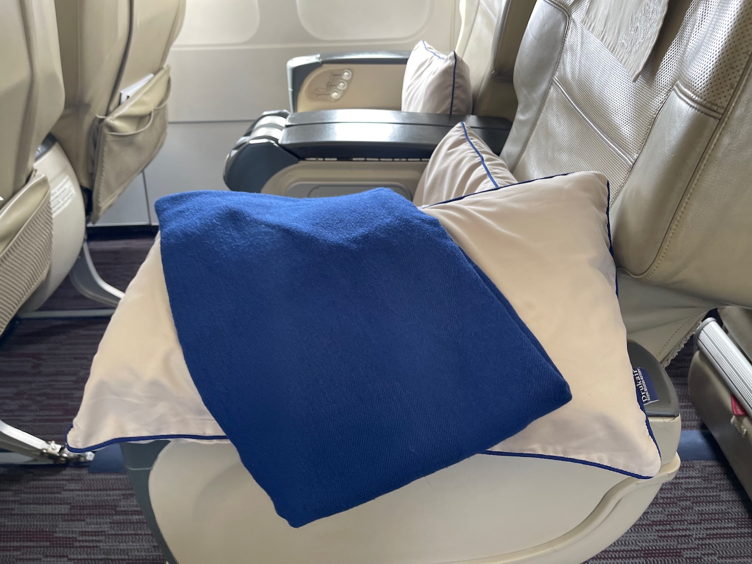 a pillow on a seat