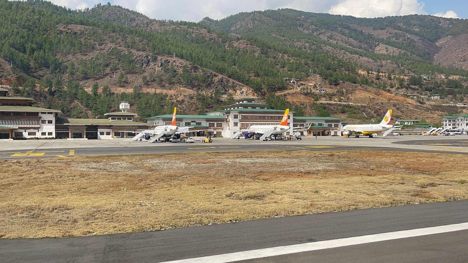 airplanes on a runway