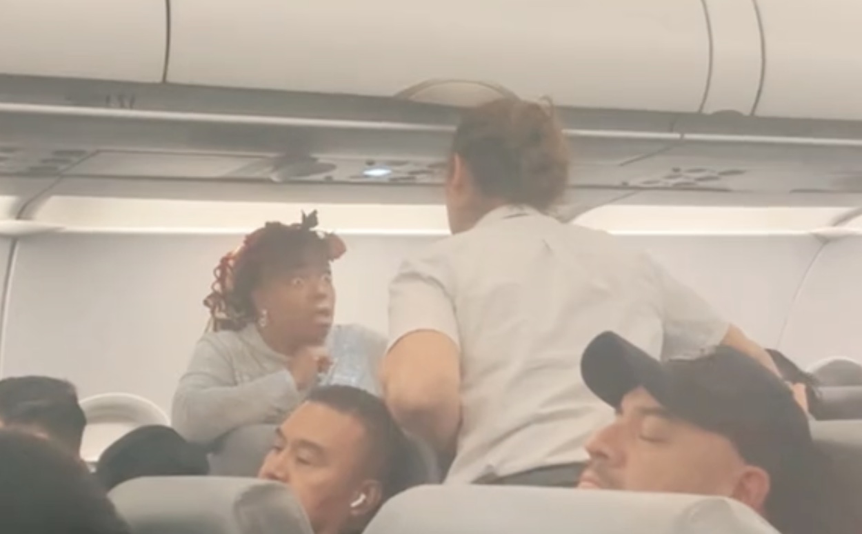 a group of people on an airplane