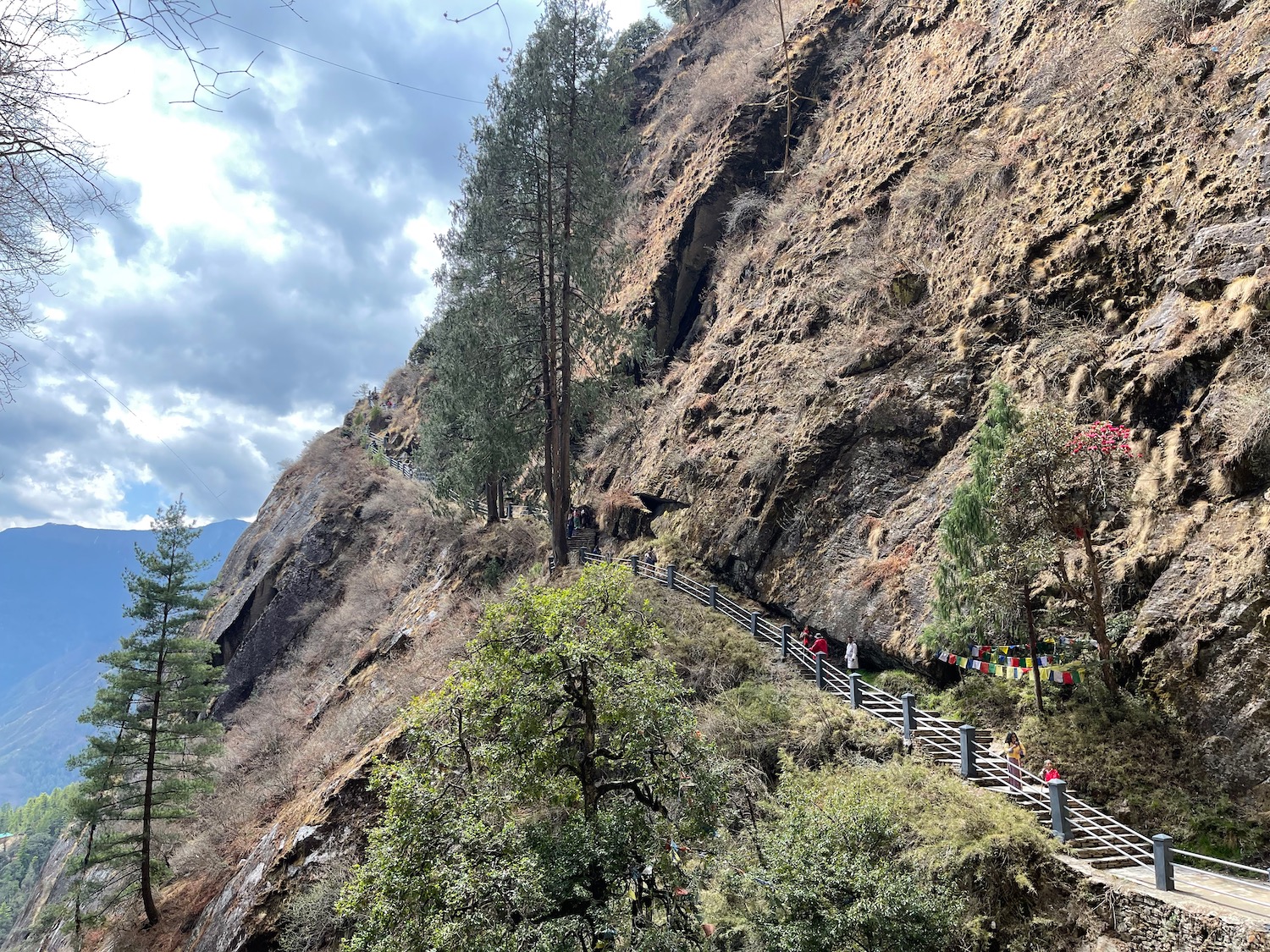 a trail on a mountain