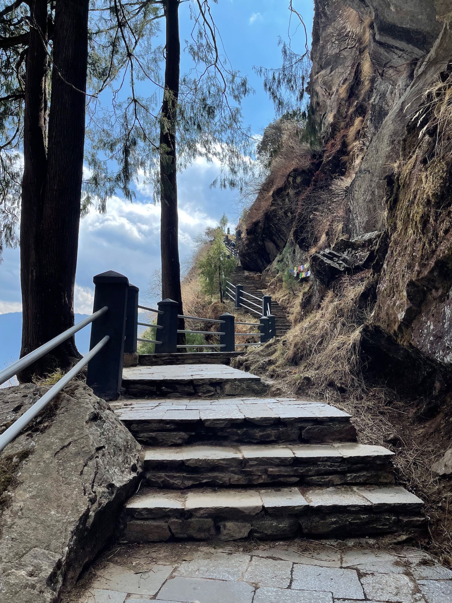 a stone stairs on a cliff