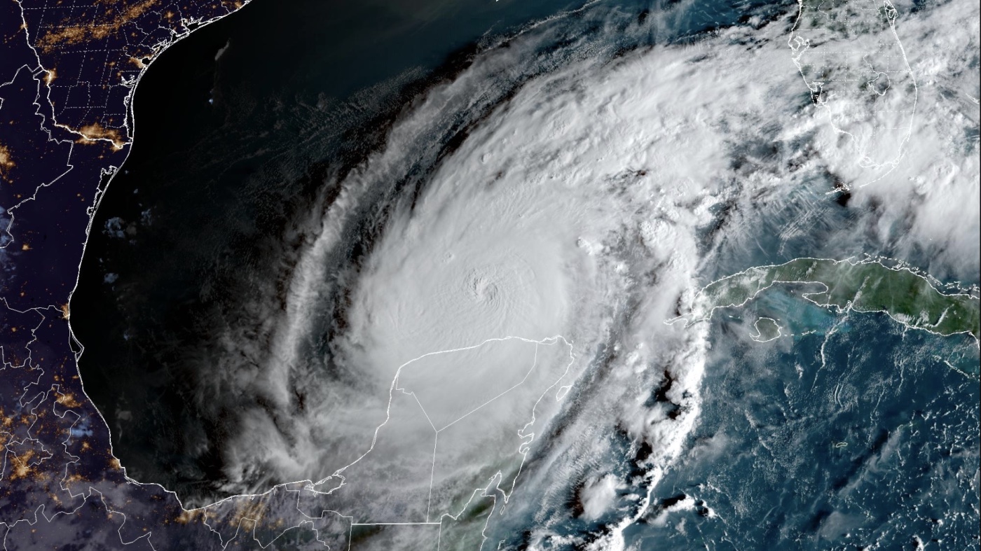 a satellite view of a hurricane