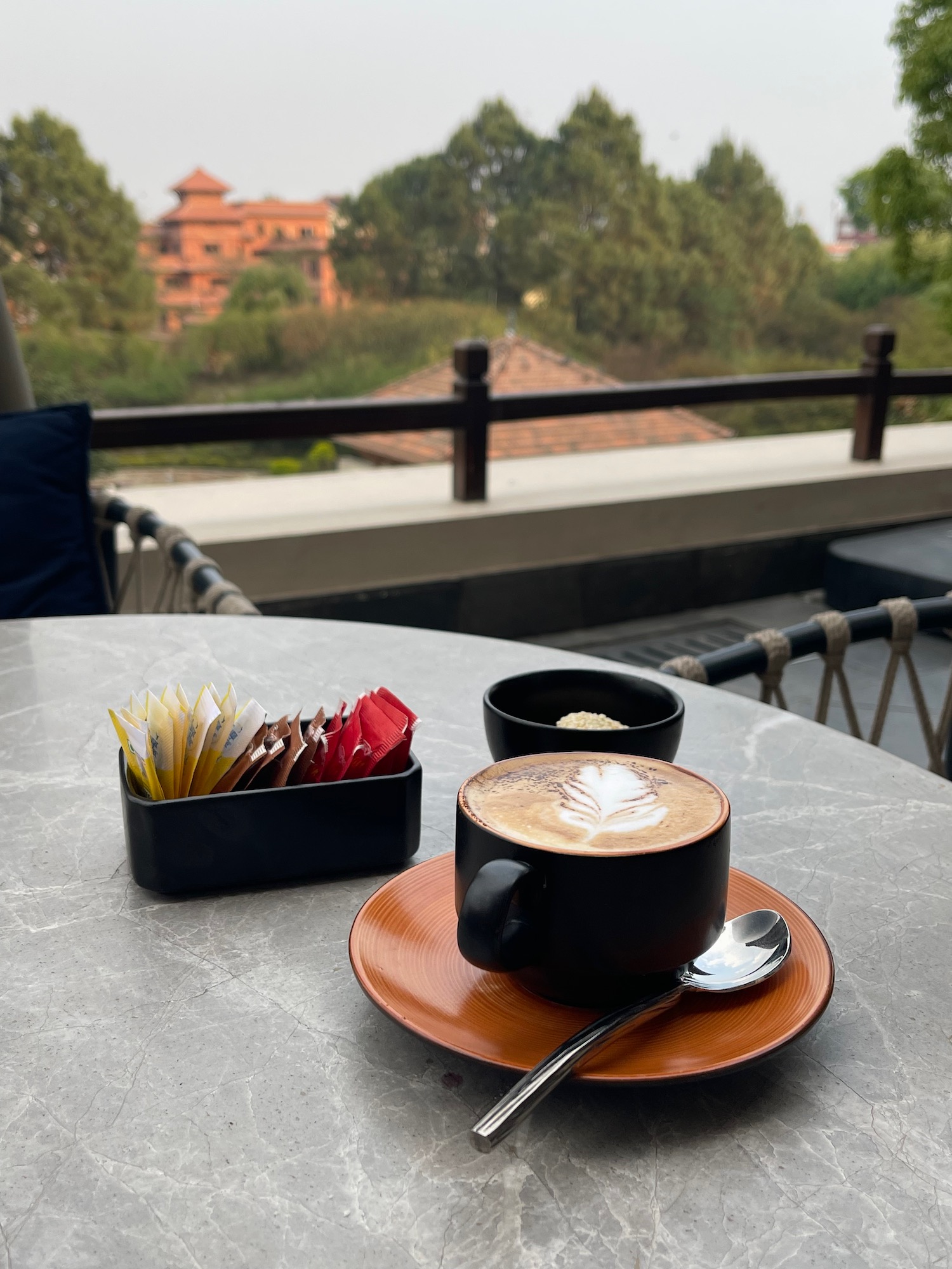 a cup of coffee on a table