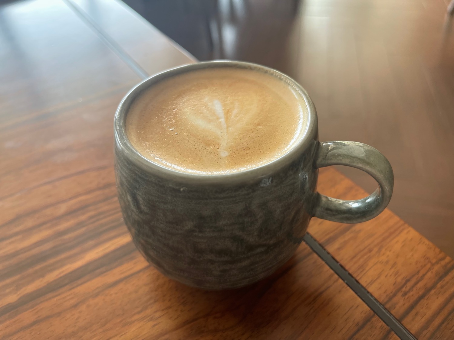 a cup of coffee on a table