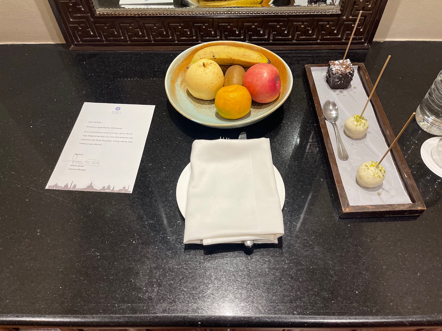 a plate of fruit on a table