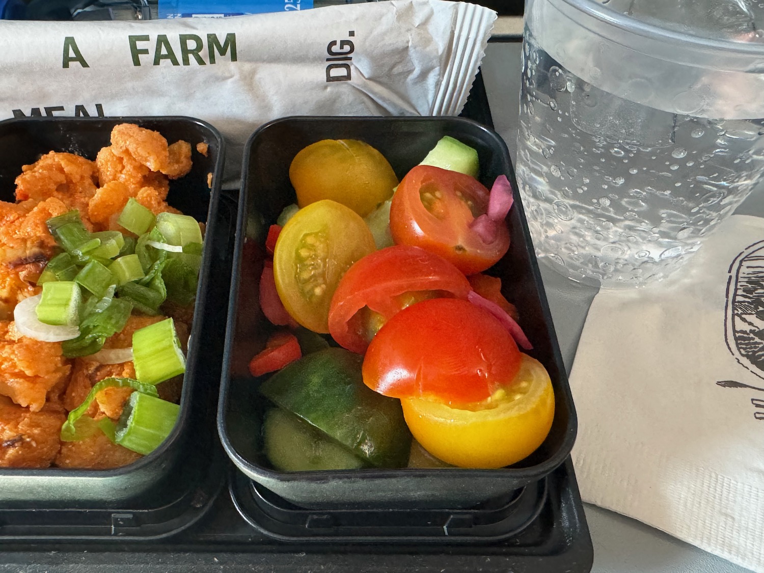 a tray of food on a tray