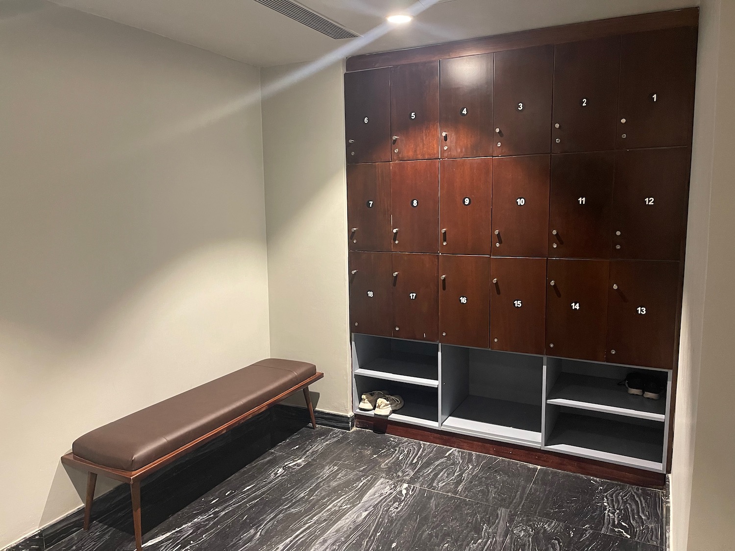 a lockers in a room