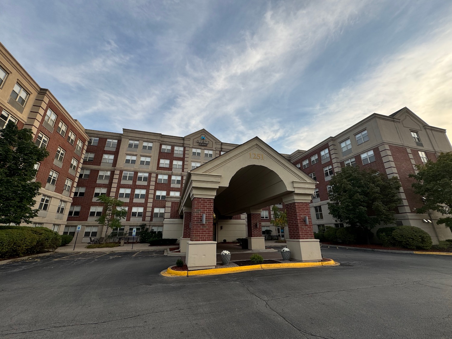 a building with a large entrance