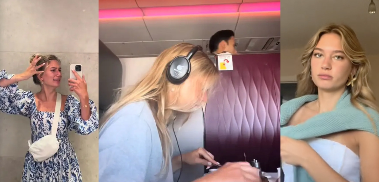 a woman wearing headphones