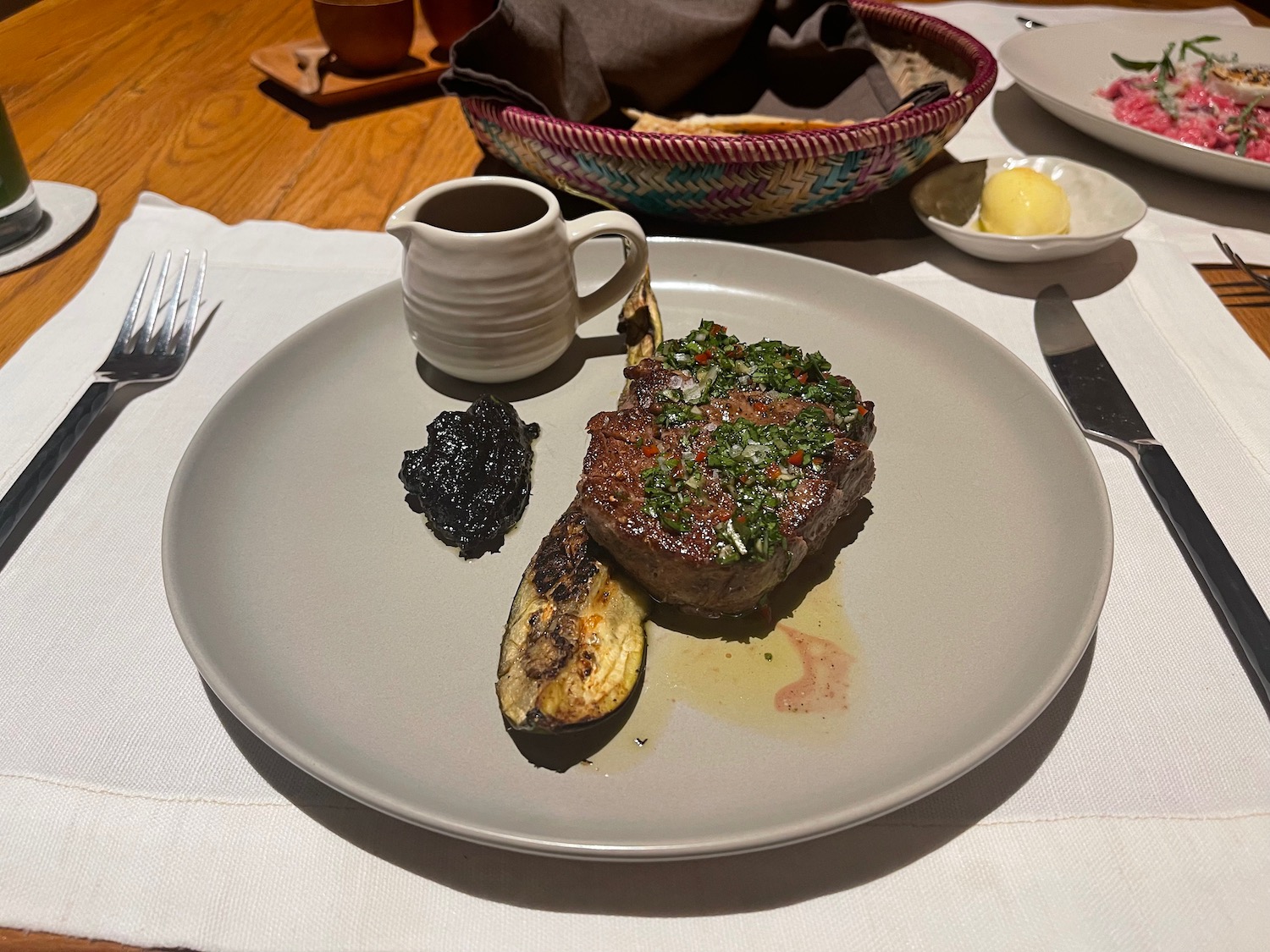 a plate of food on a table