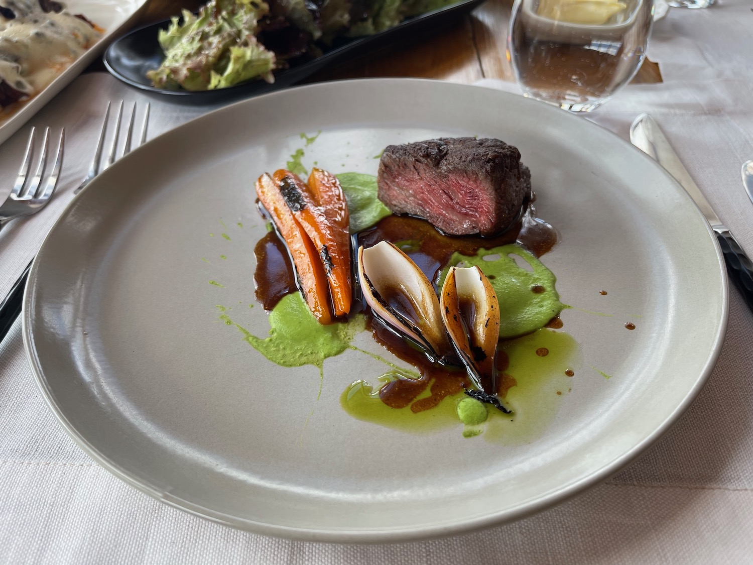 a plate of food on a table