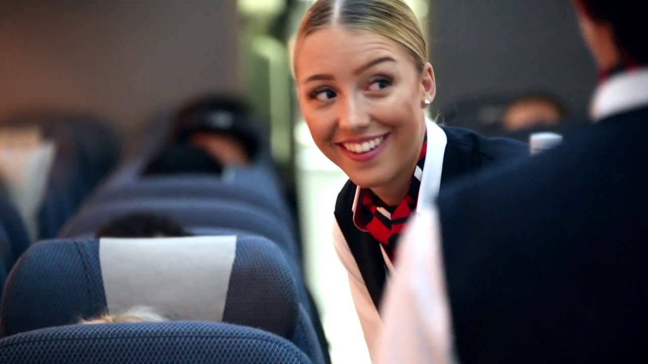 a woman smiling at someone