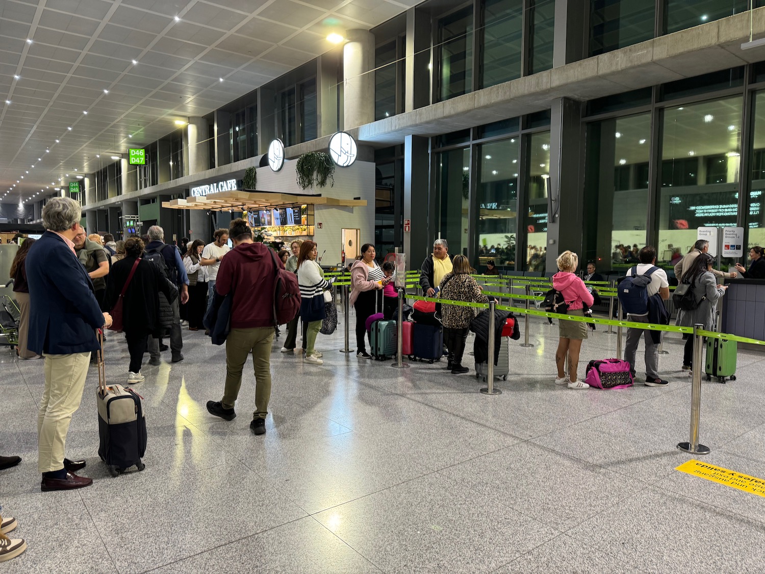 a group of people in a terminal