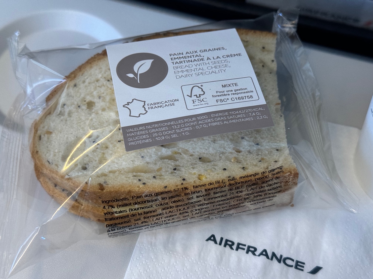 a piece of bread in a plastic bag