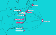 Bermudair route map courtesy Bermudair