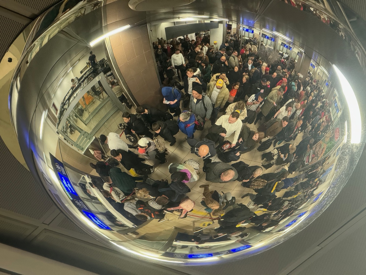 a group of people standing in a circle