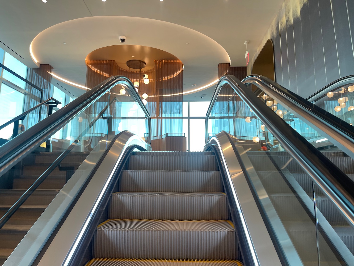 a escalator in a building