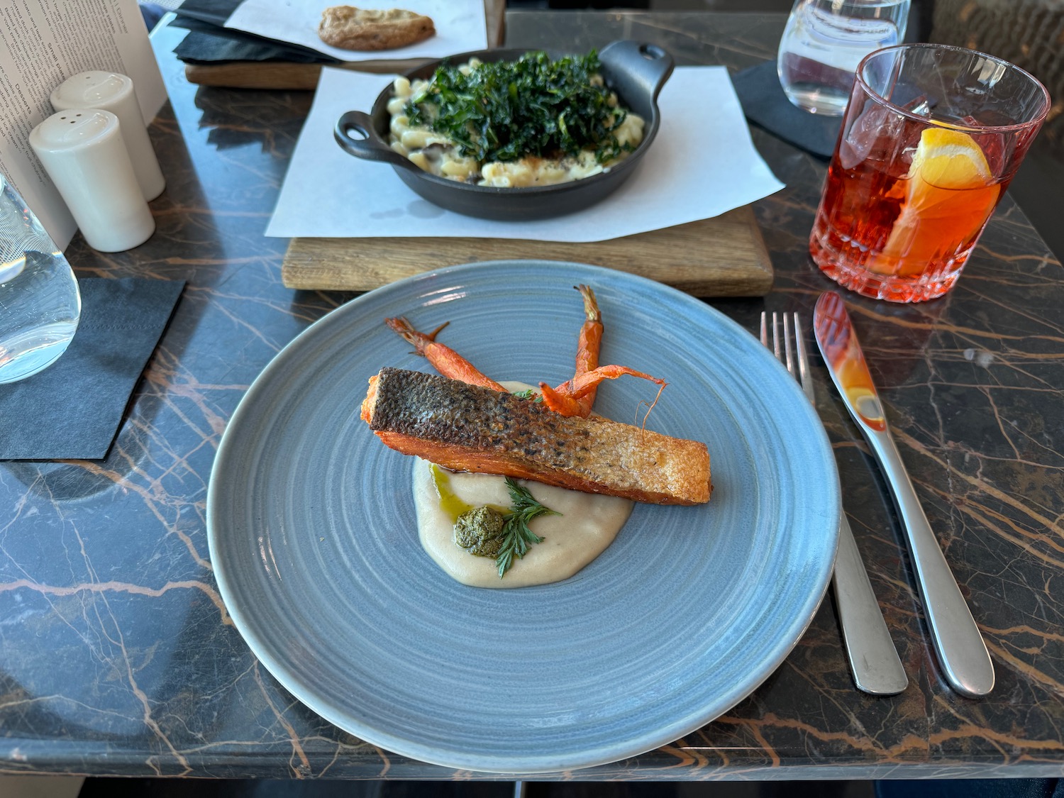 a plate of food on a table