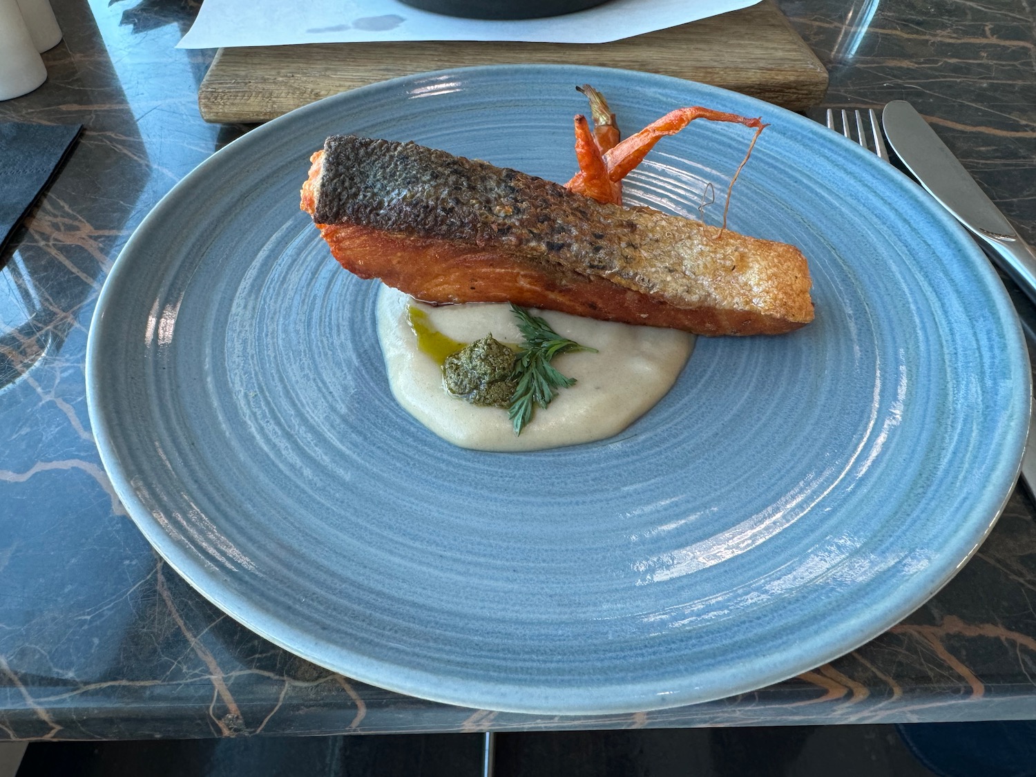 a plate of food on a table