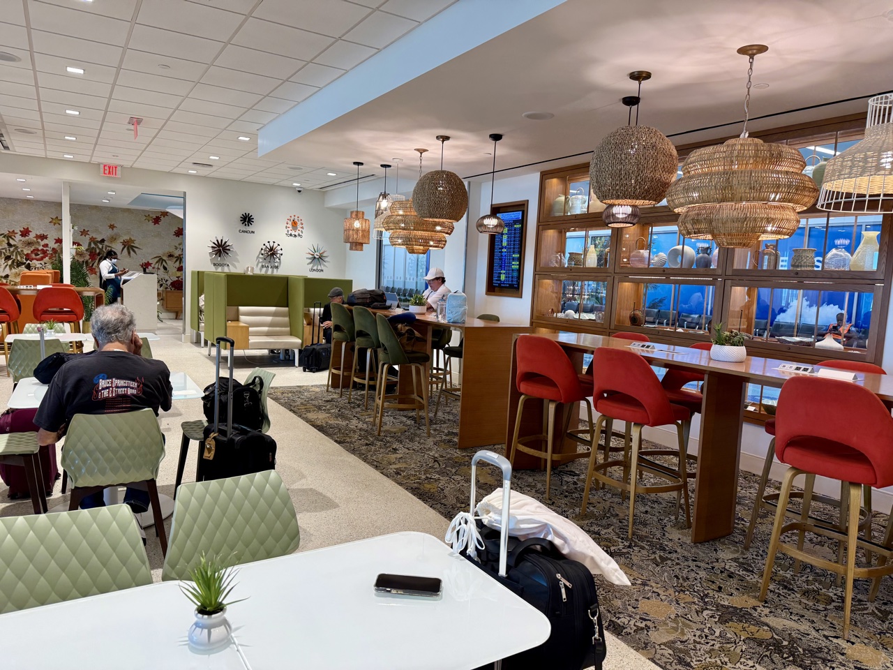 Escape Lounge Fort Lauderdale terminal seating and long table