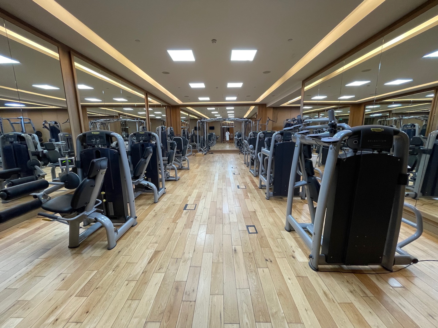 a room with exercise equipment