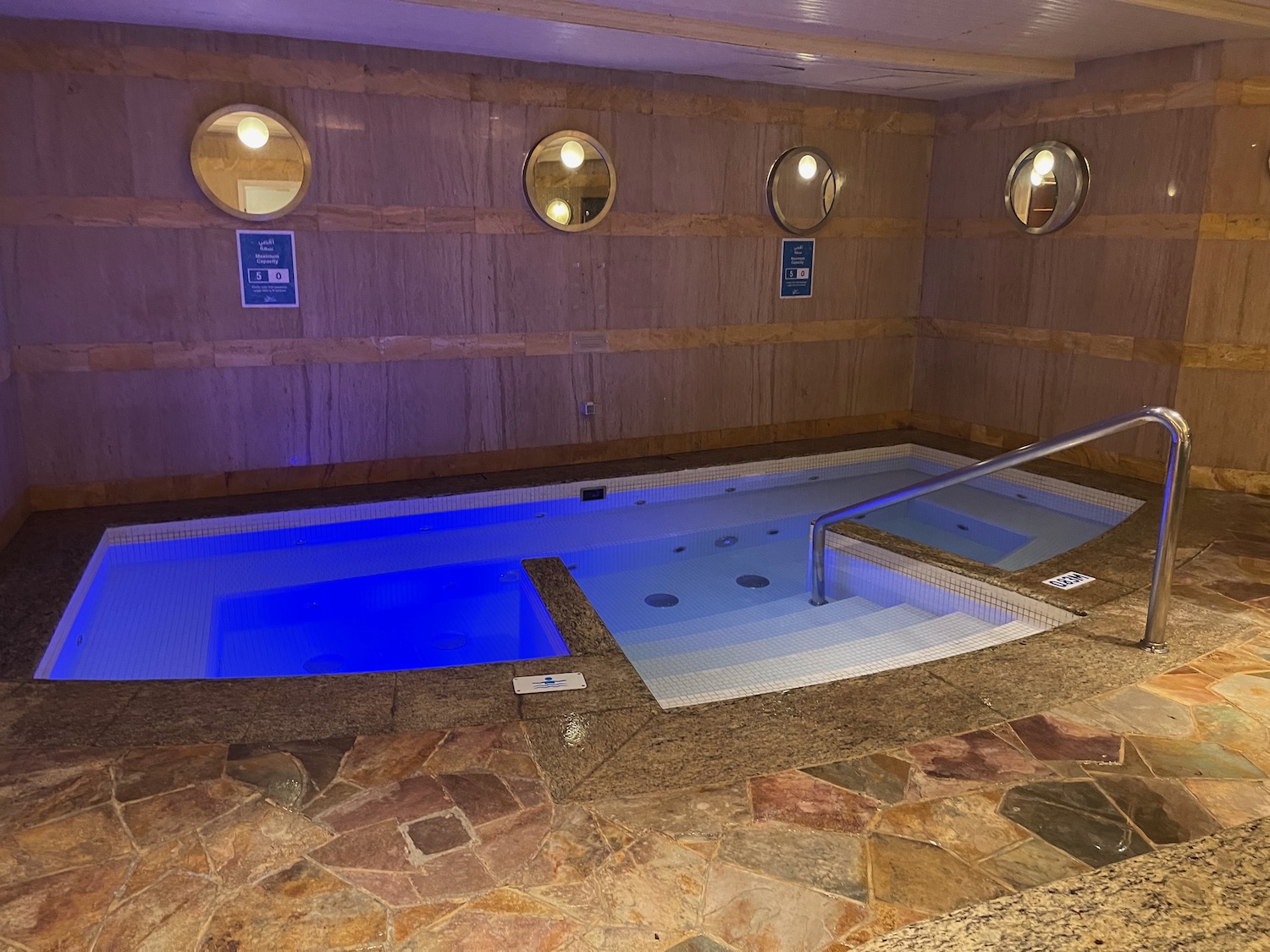 a pool in a room