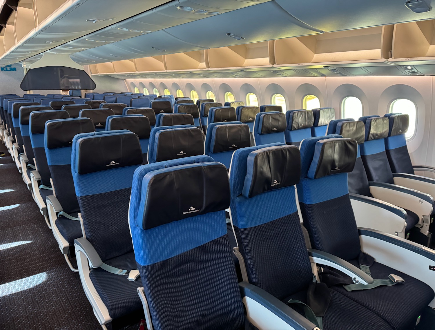 a row of seats in an airplane