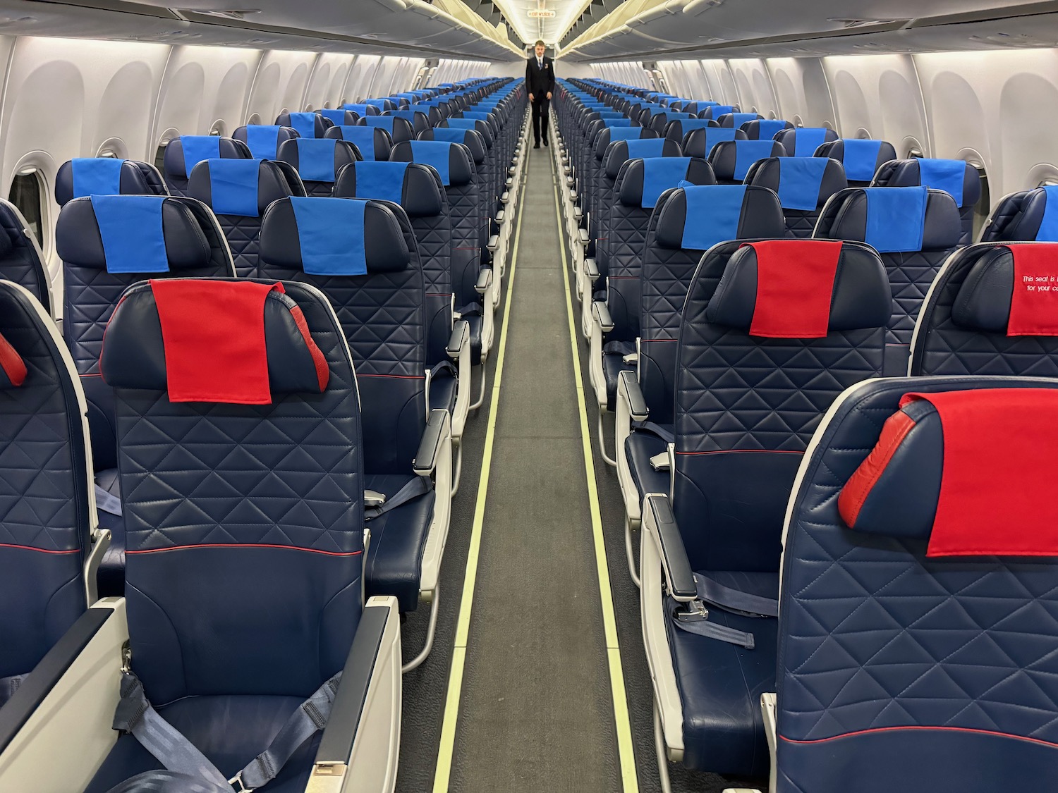 a row of seats in an airplane