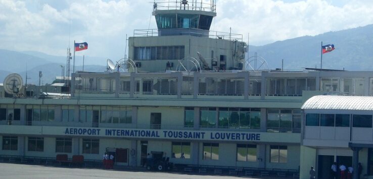 a large airport control tower