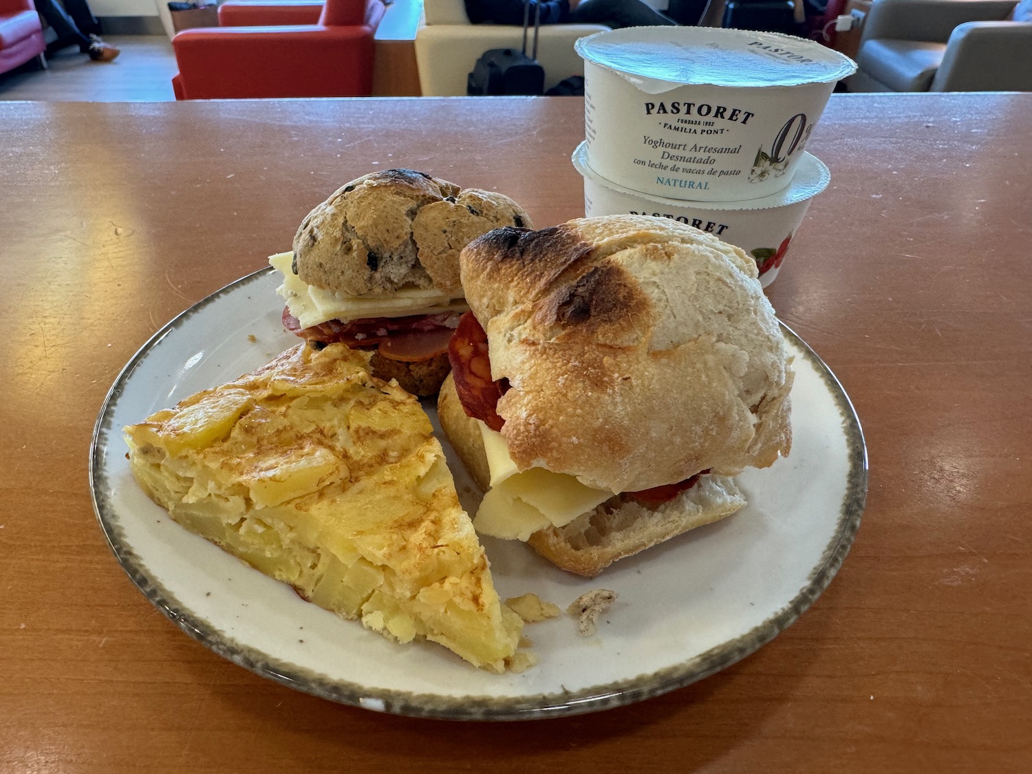 a plate of food on a table