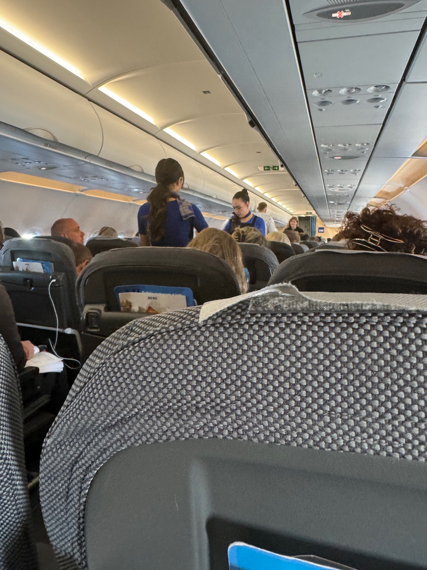 a group of people on an airplane