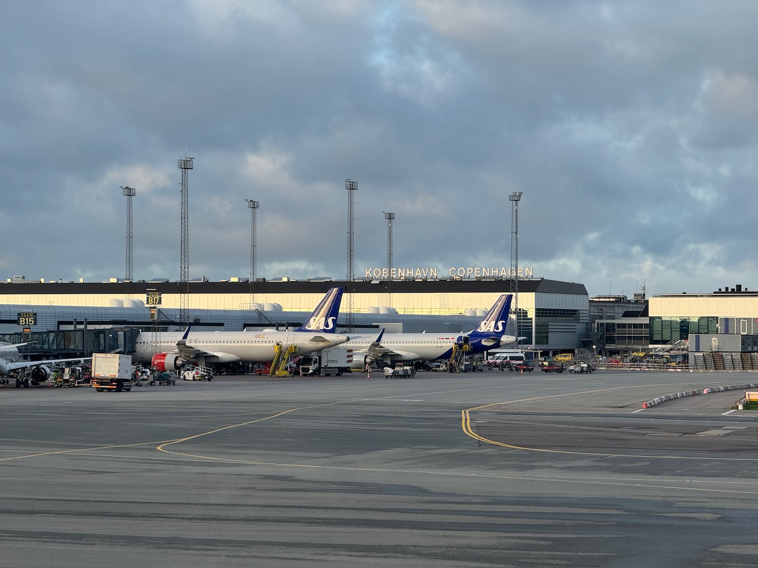 airplanes parked at an airport