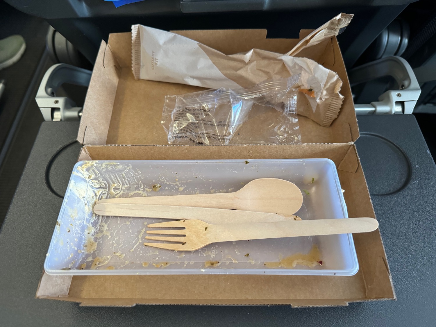 a box with a fork and spoon