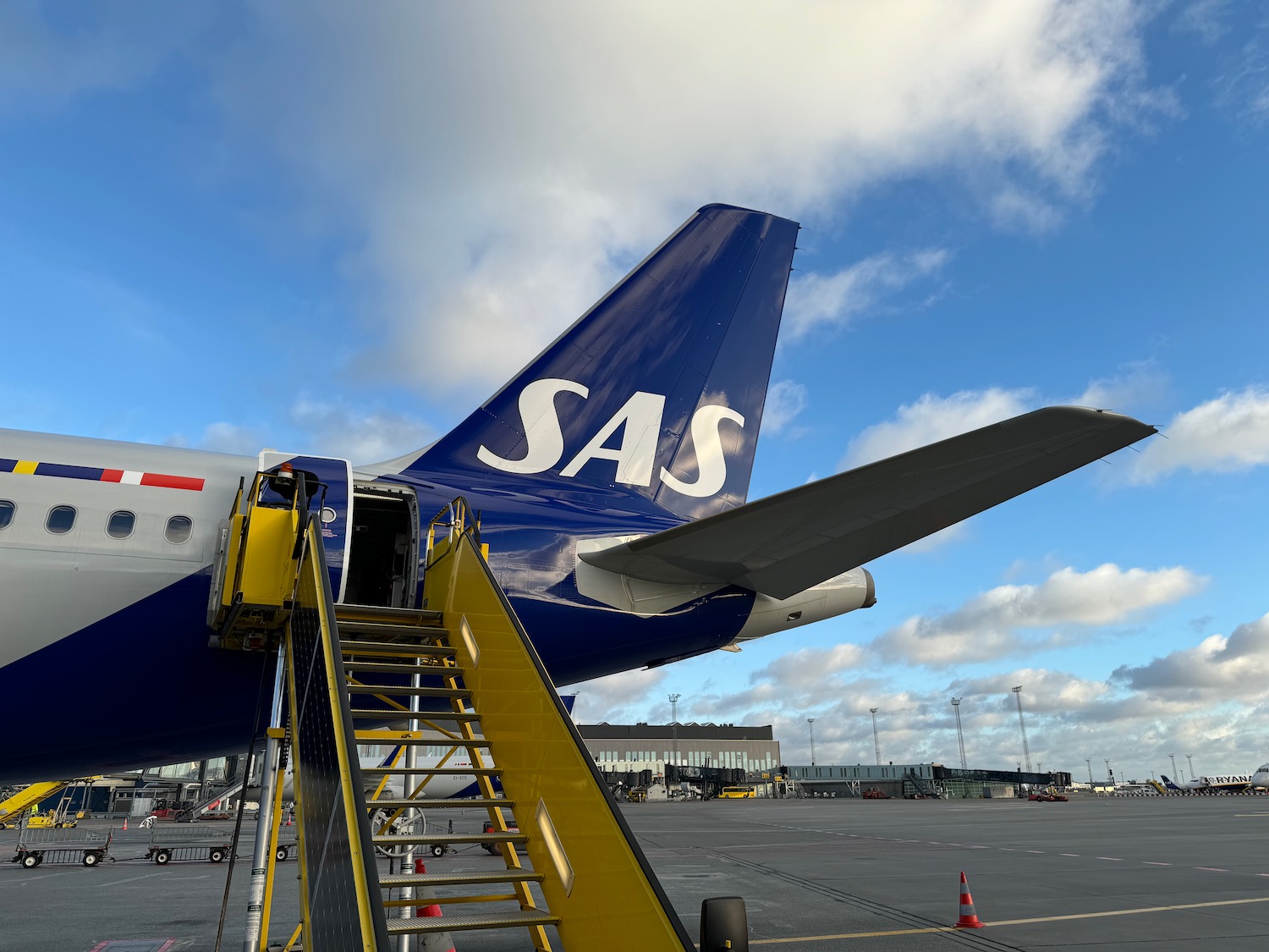 a plane with a ladder