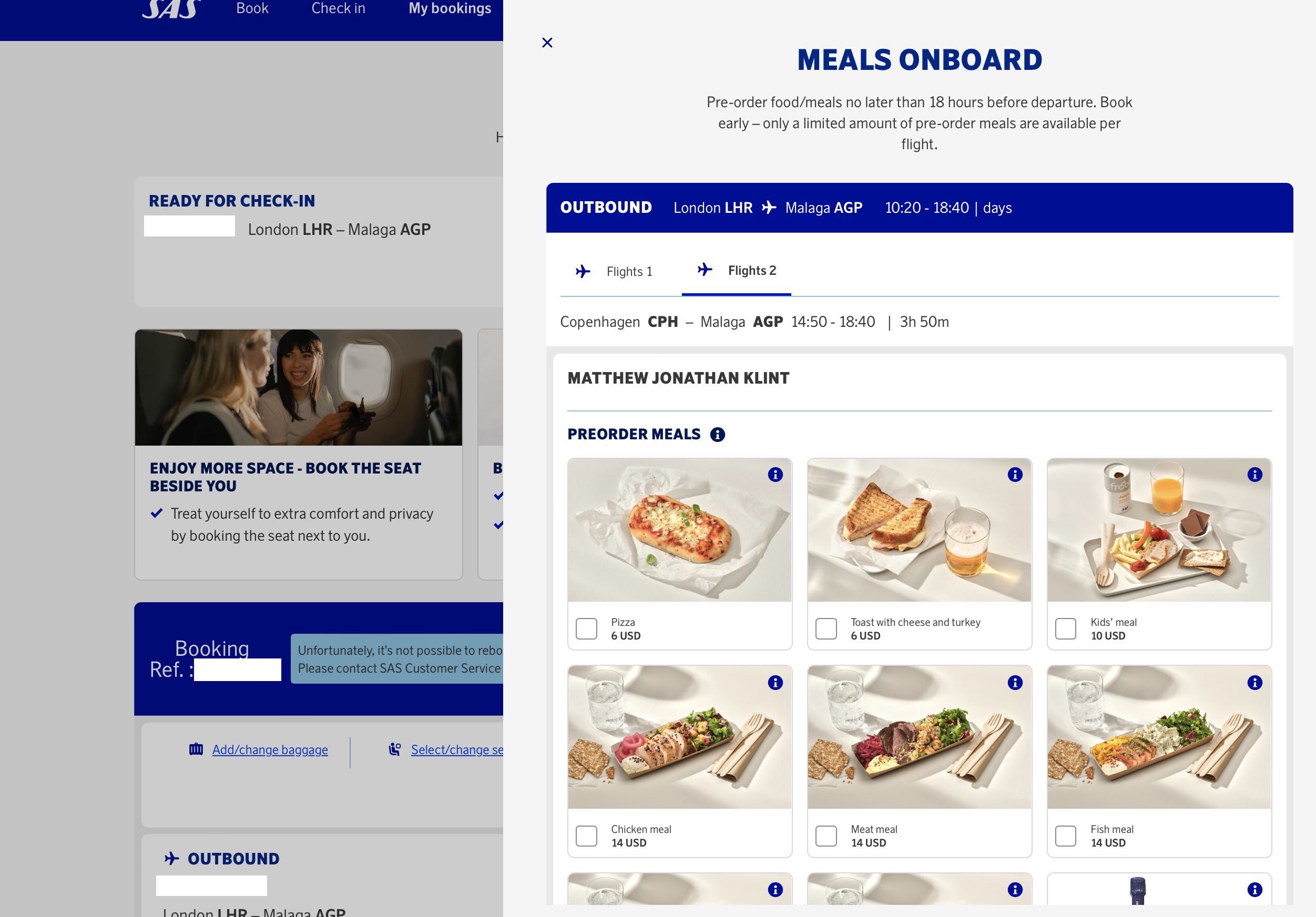 SAS Buy On Board Meals Within Europe Delicious And Healthy Live and Let s Fly