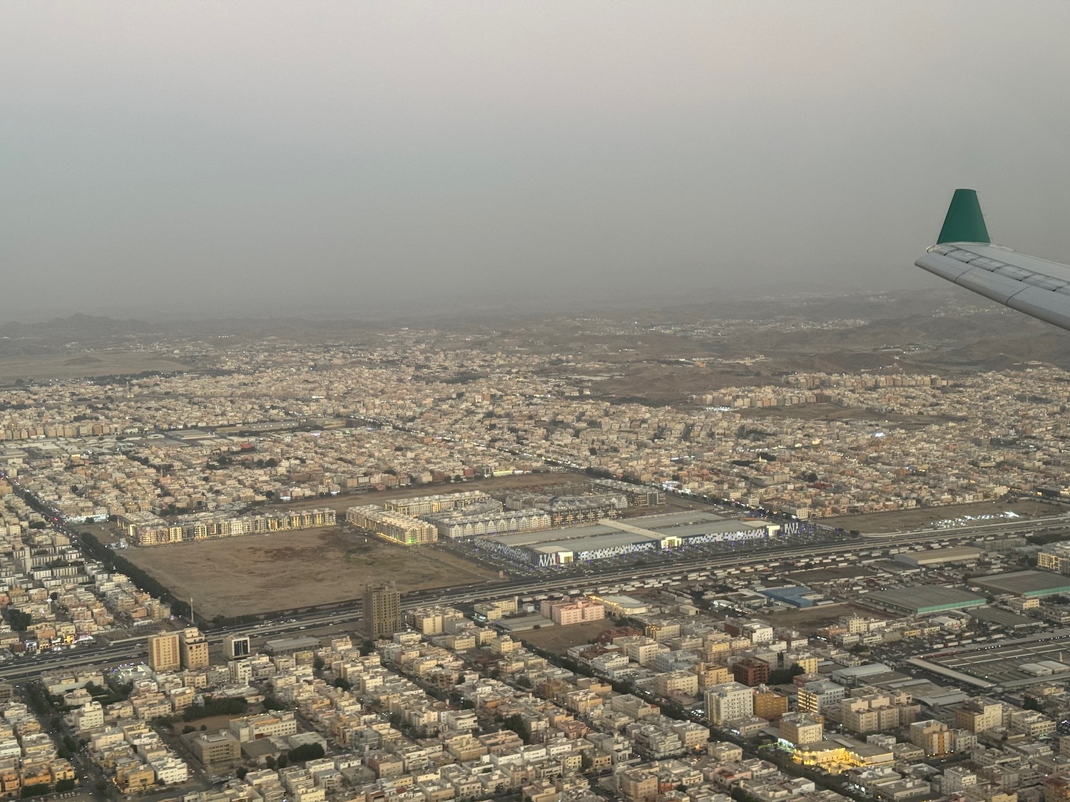 an aerial view of a city