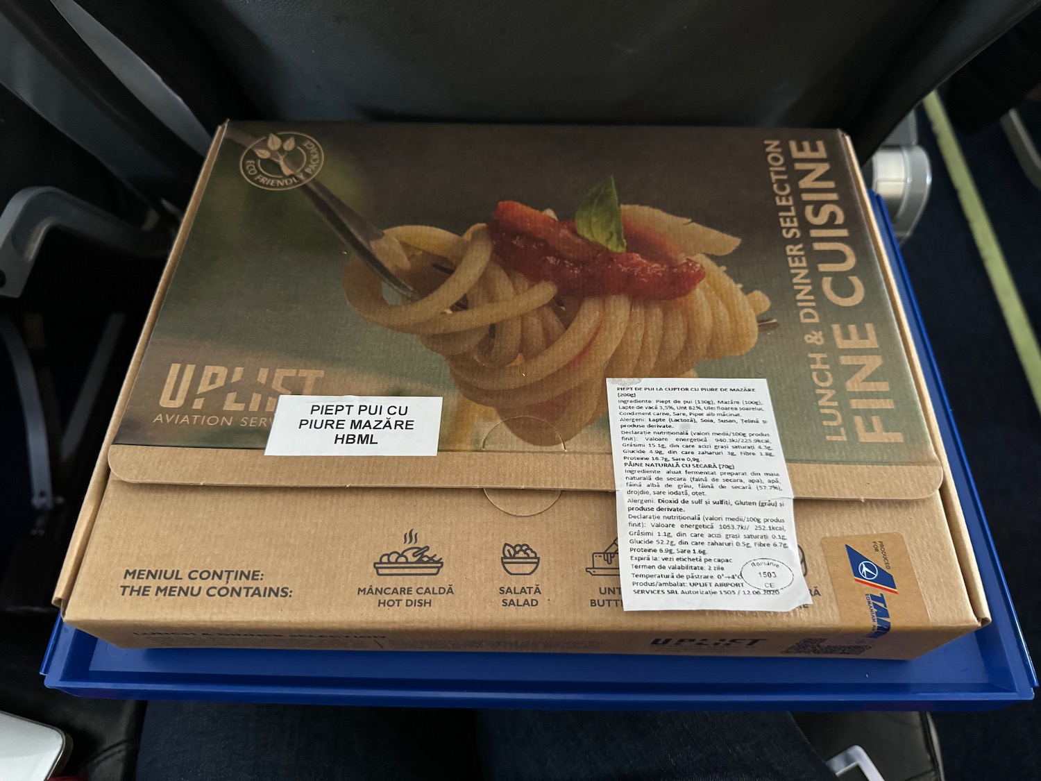 a box with food on it