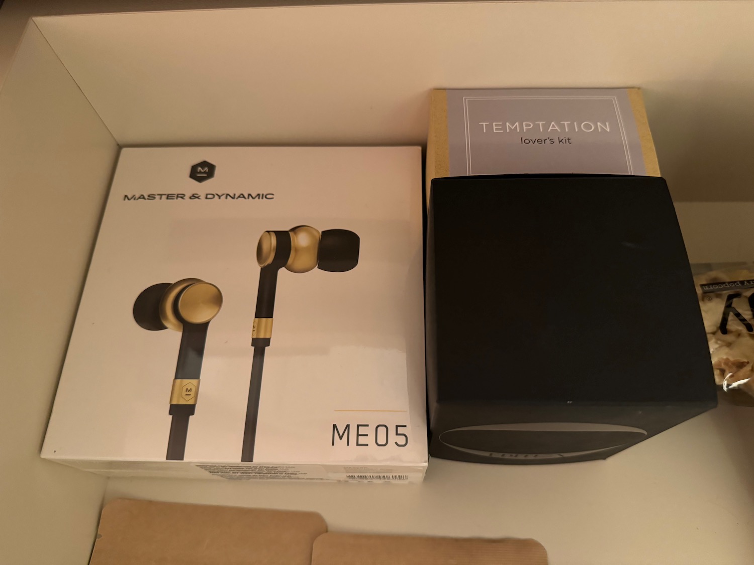 a box and box with earbuds