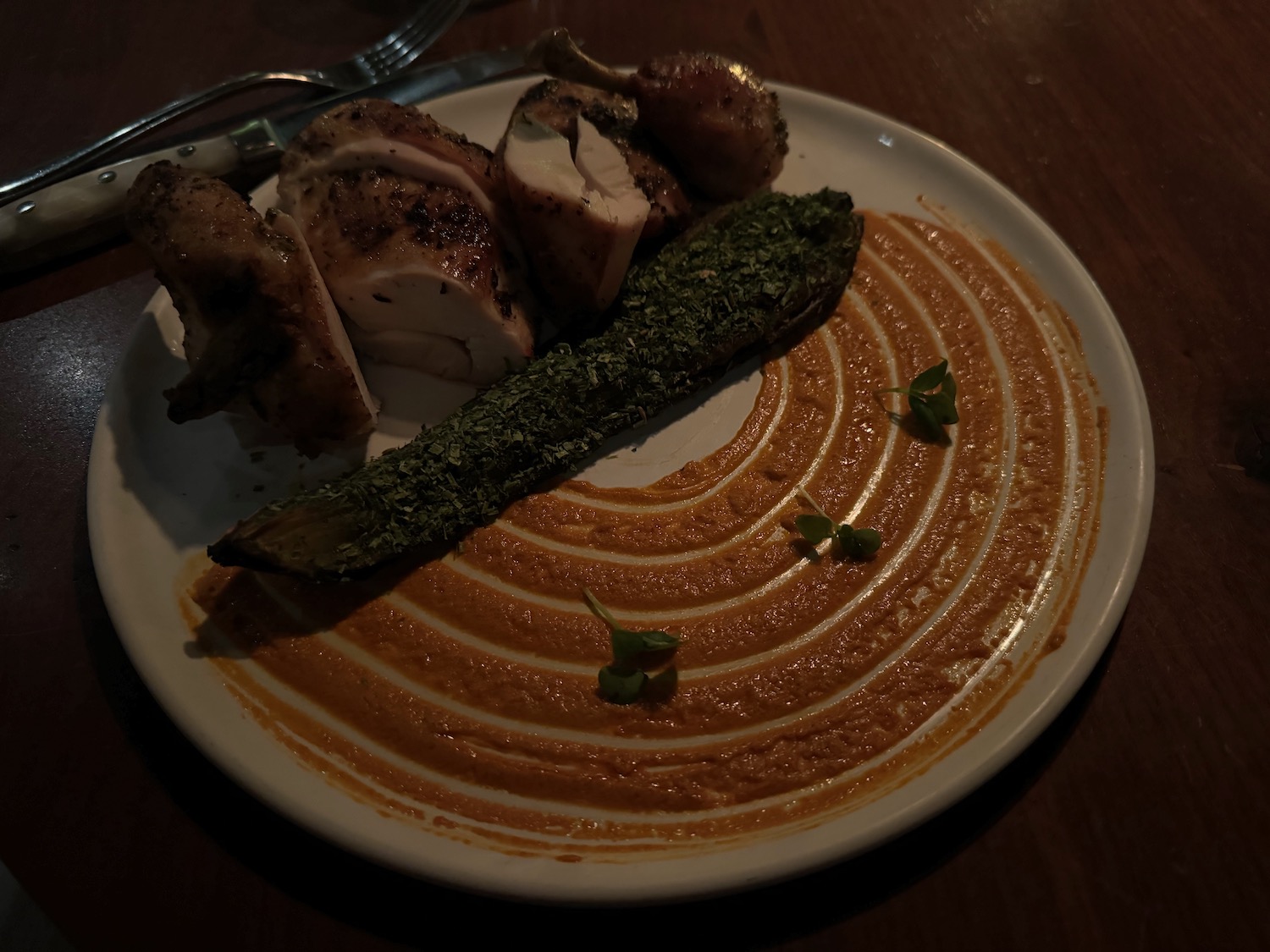 a plate of food on a table