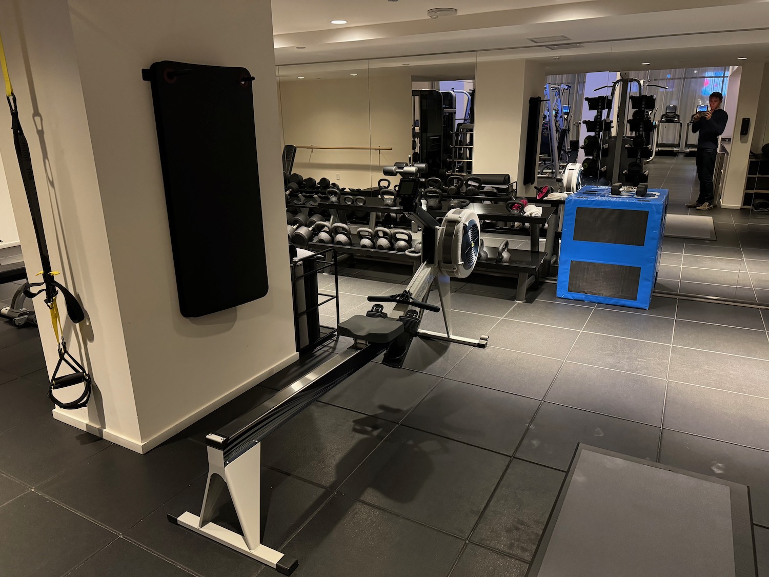 a gym with exercise equipment