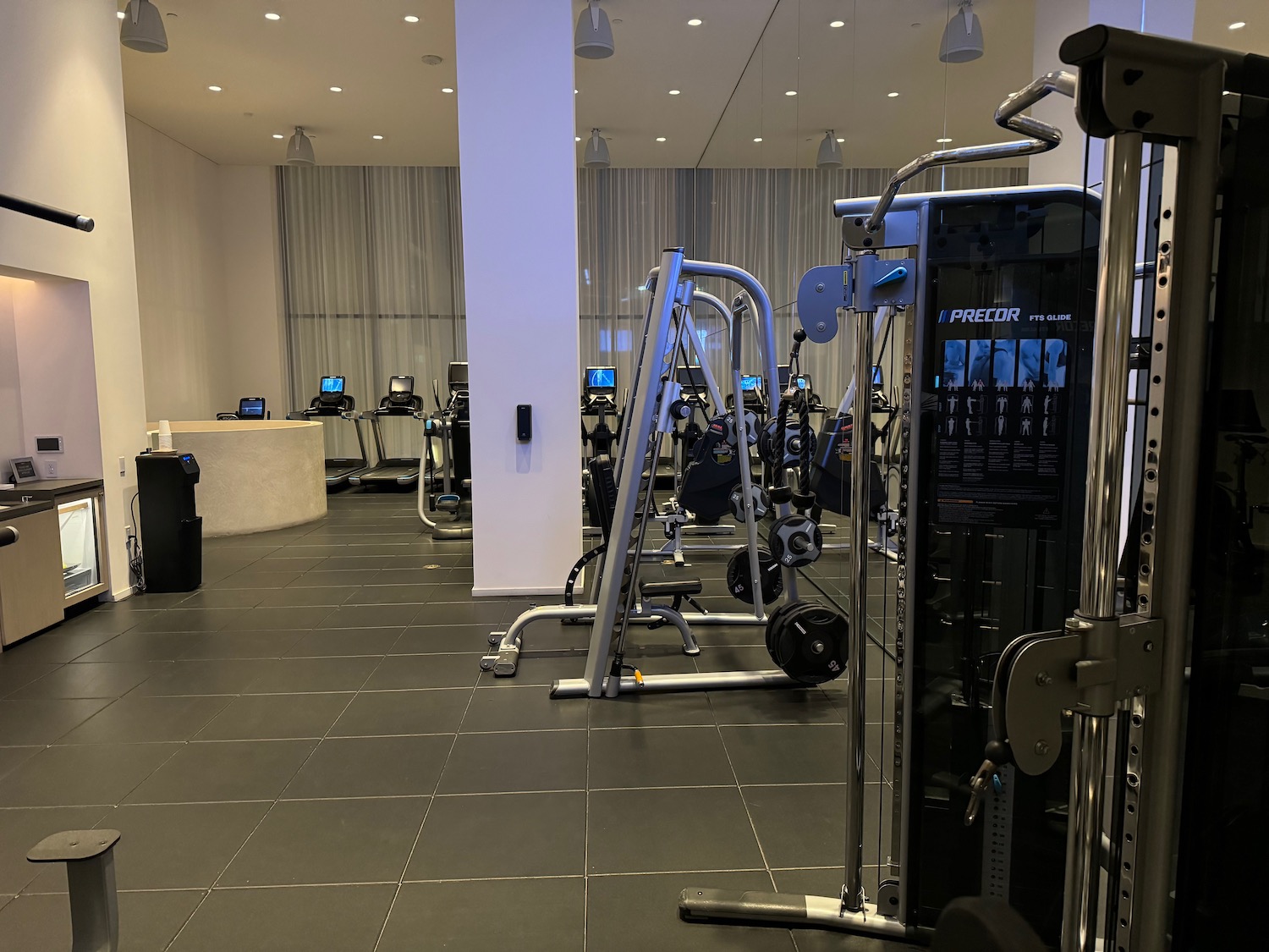 a gym with exercise equipment