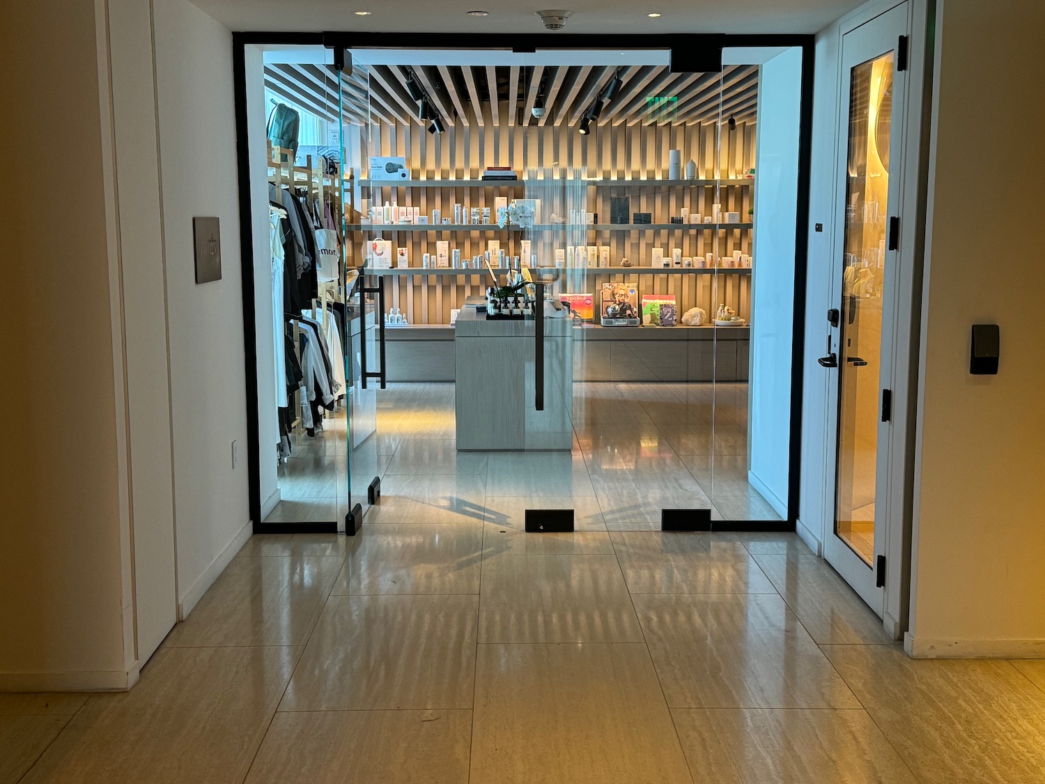 a store with glass doors