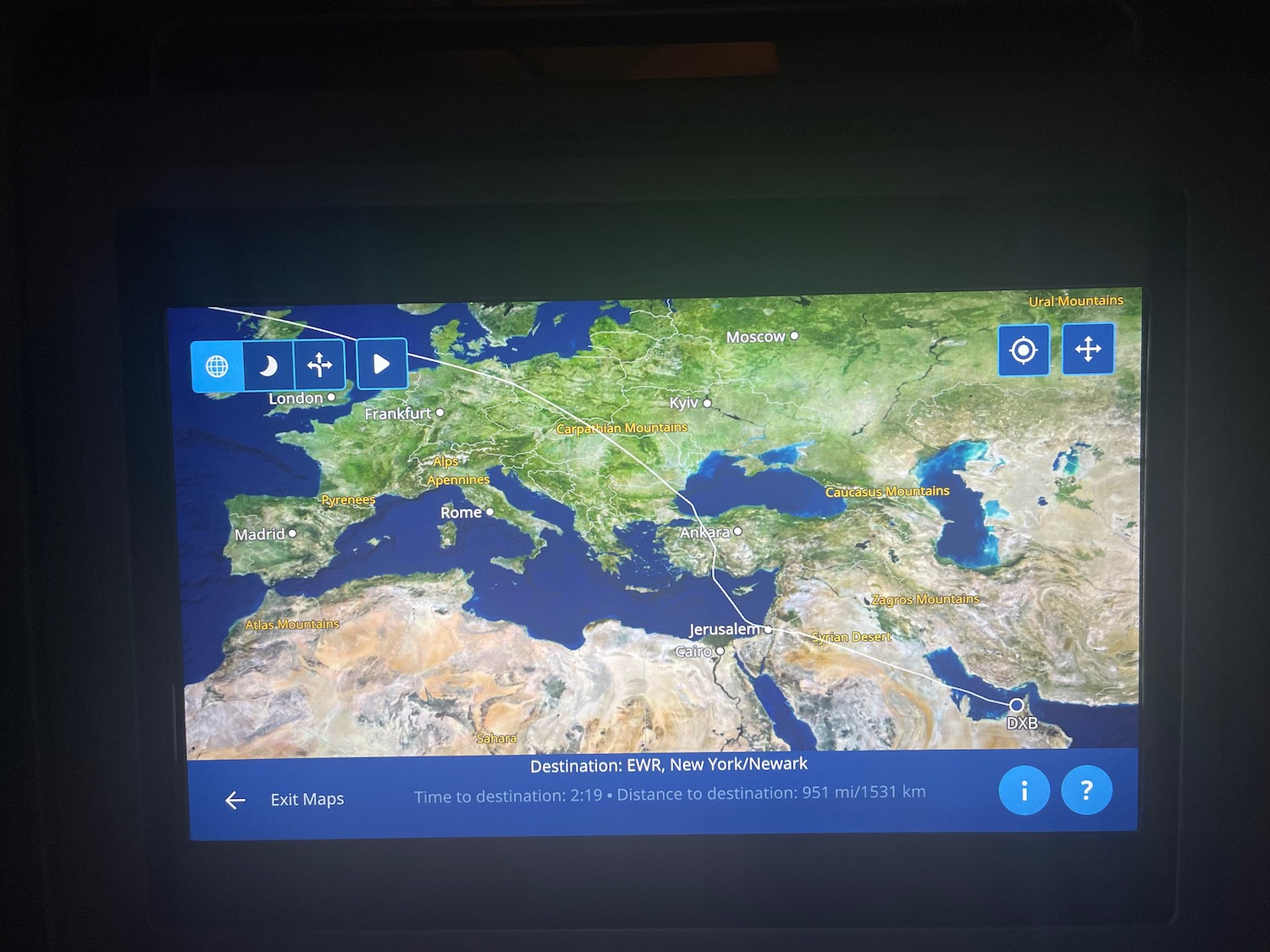 a map of europe on a computer screen