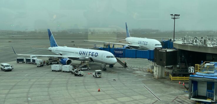 airplanes at an airport