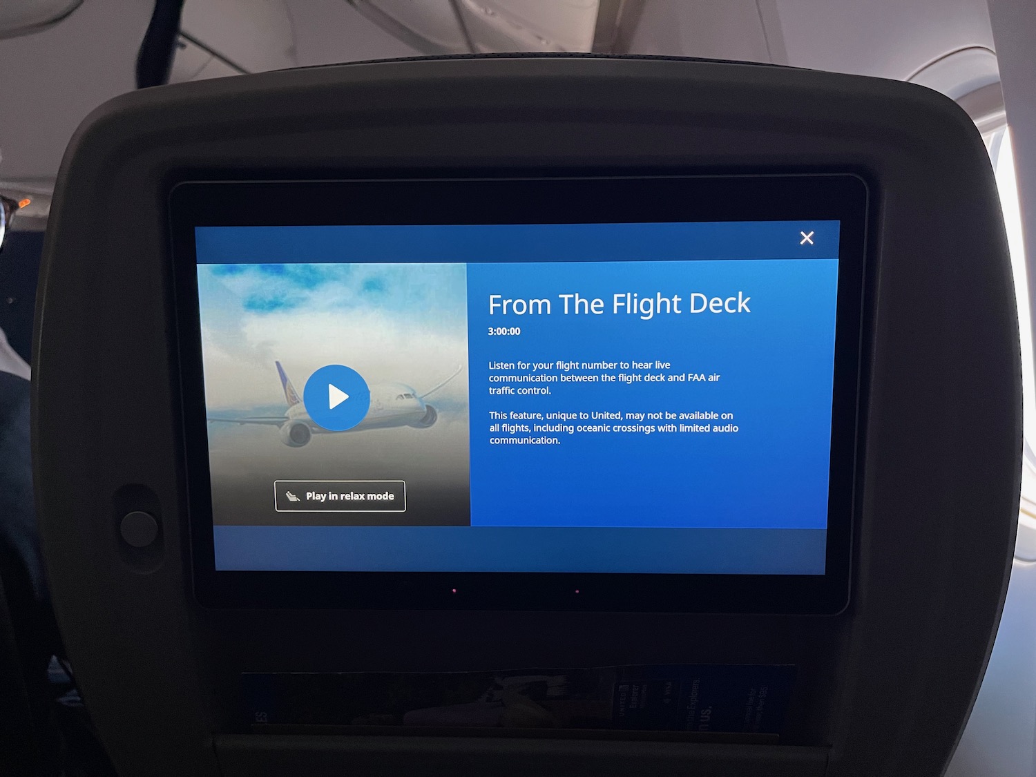 a screen on a plane