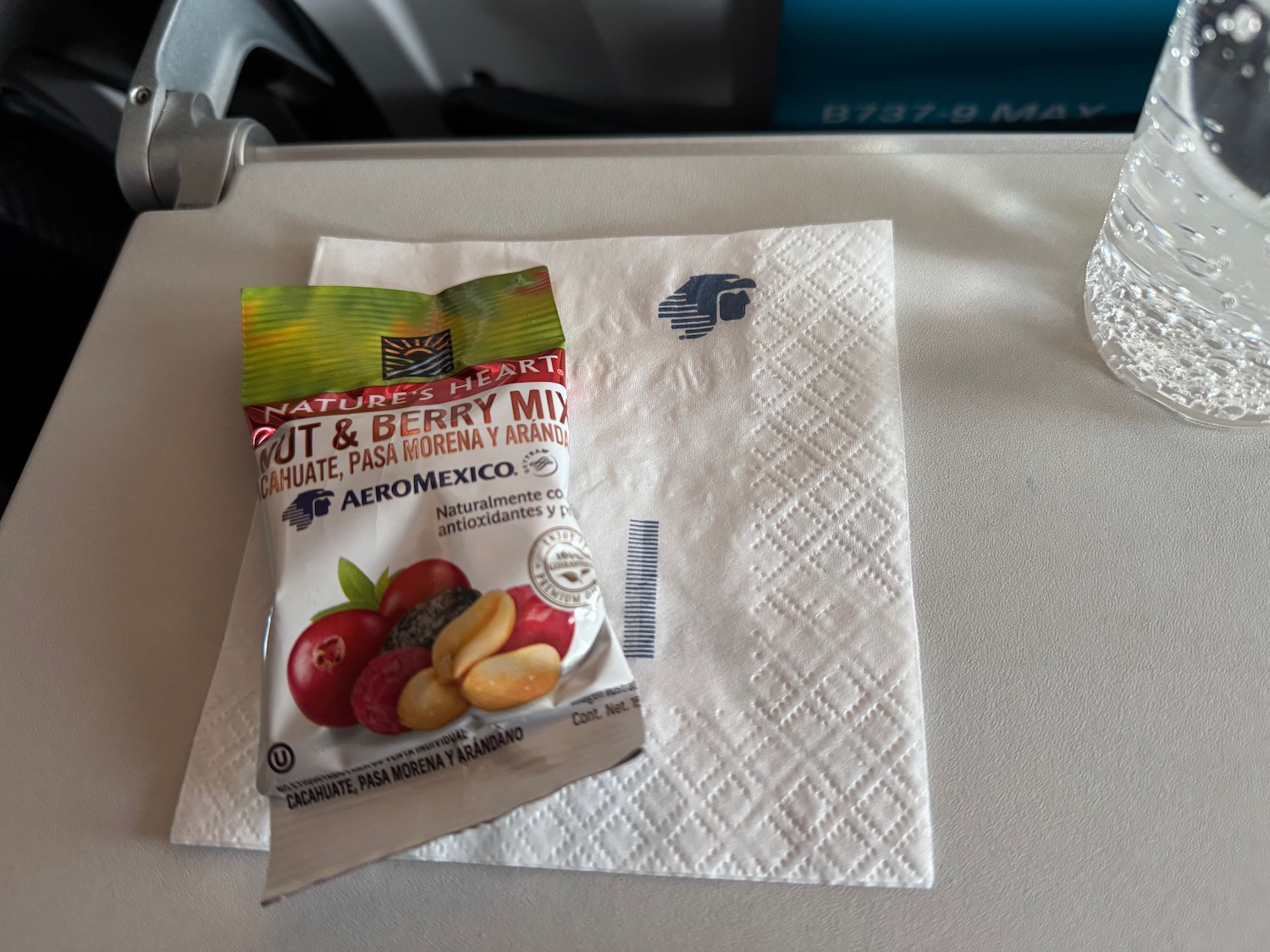 a package of nuts on a napkin