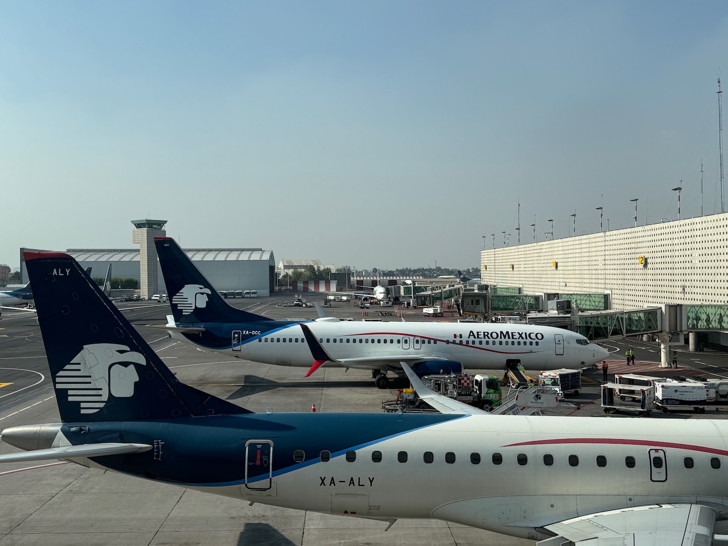 airplanes parked at an airport