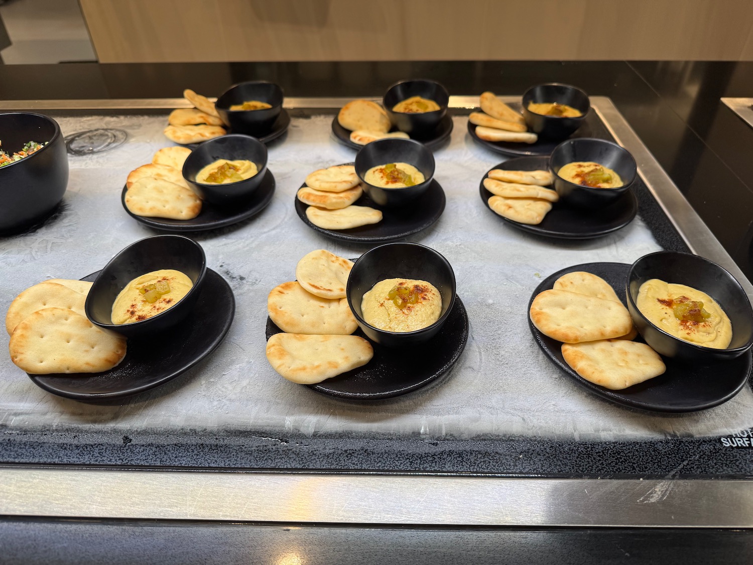 a tray of food on a table