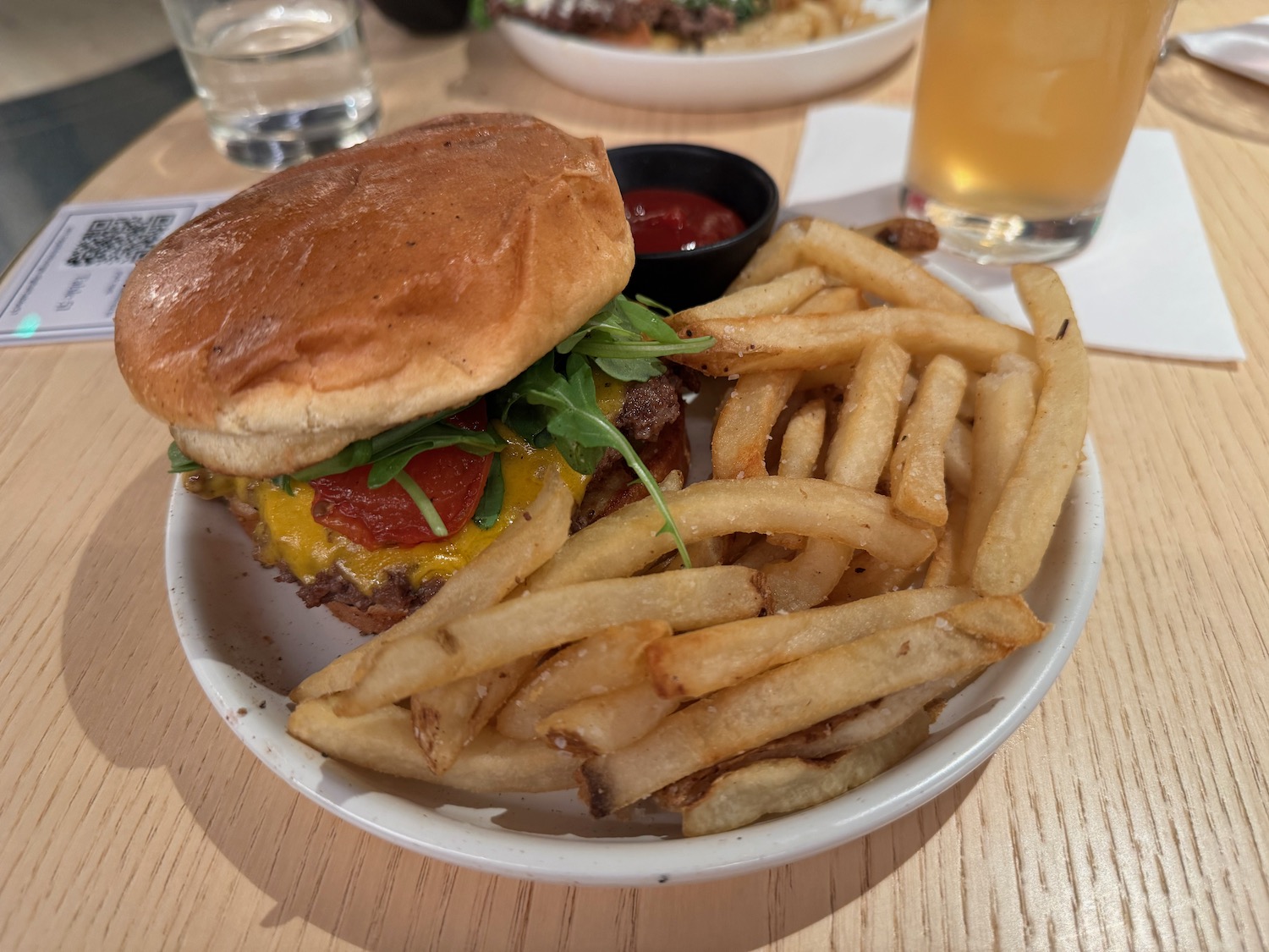 a plate of food on a table