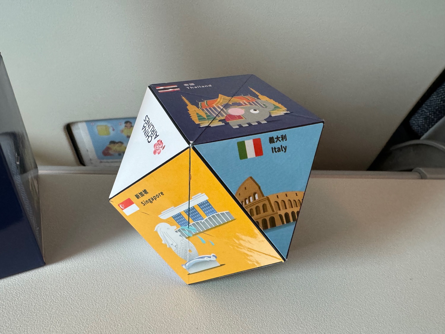 a colorful cube with pictures on it